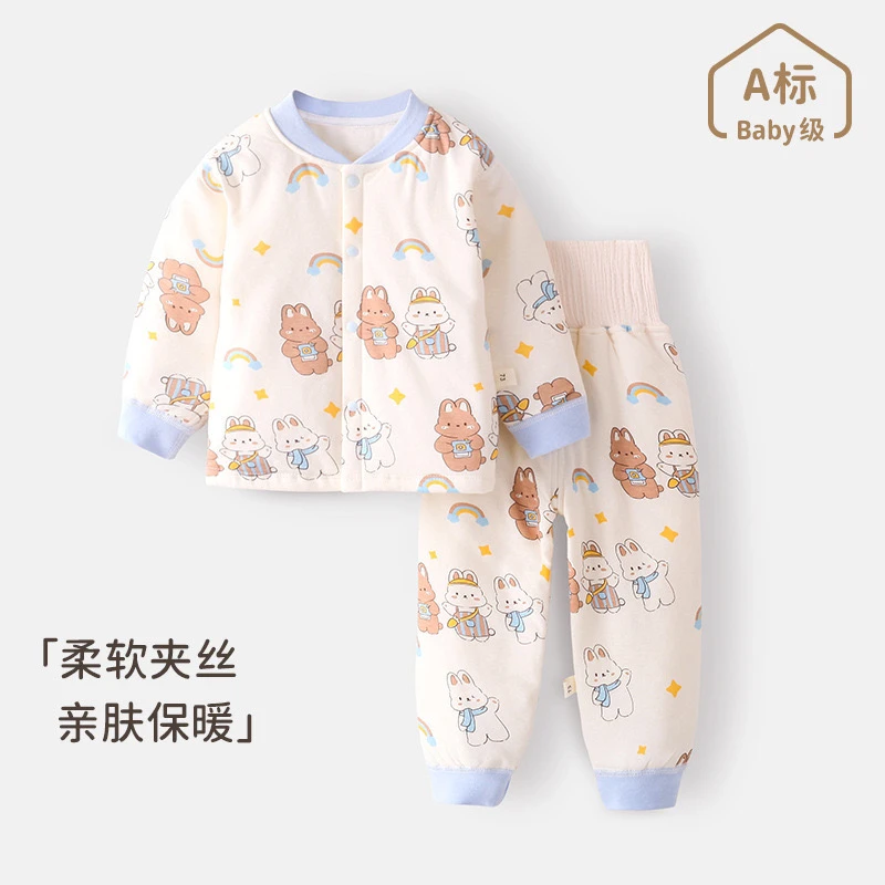 【拉萨发货】秋冬婴幼儿家居服高腰肚护保暖棉服宝宝棉裤