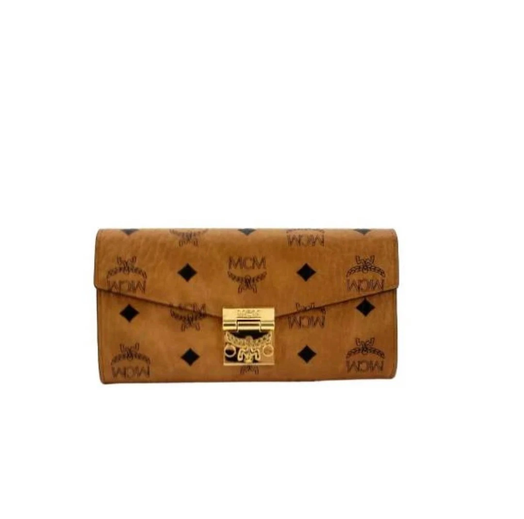 95新 MCM mcm干邑色链条包