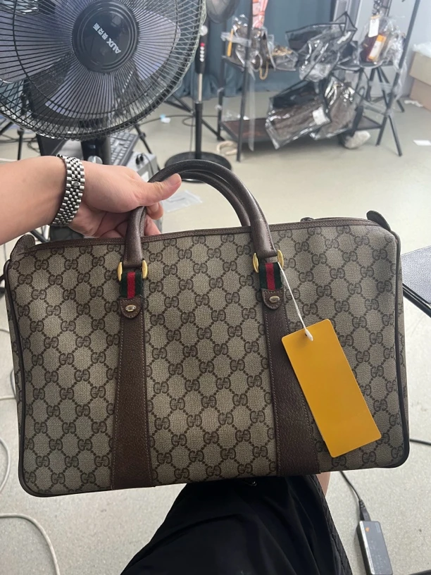 95新 GUCCI/古驰 古驰老花手提包-K371