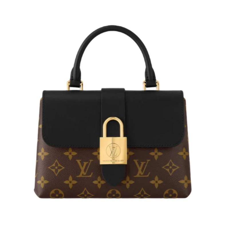 99新 LouisVuitton/路易威登 98新Lv黑色锁头单肩斜挎包-K508