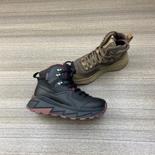 2024秋新款头层牛皮高帮休闲鞋真皮女单鞋厚底百搭休闲鞋女28602