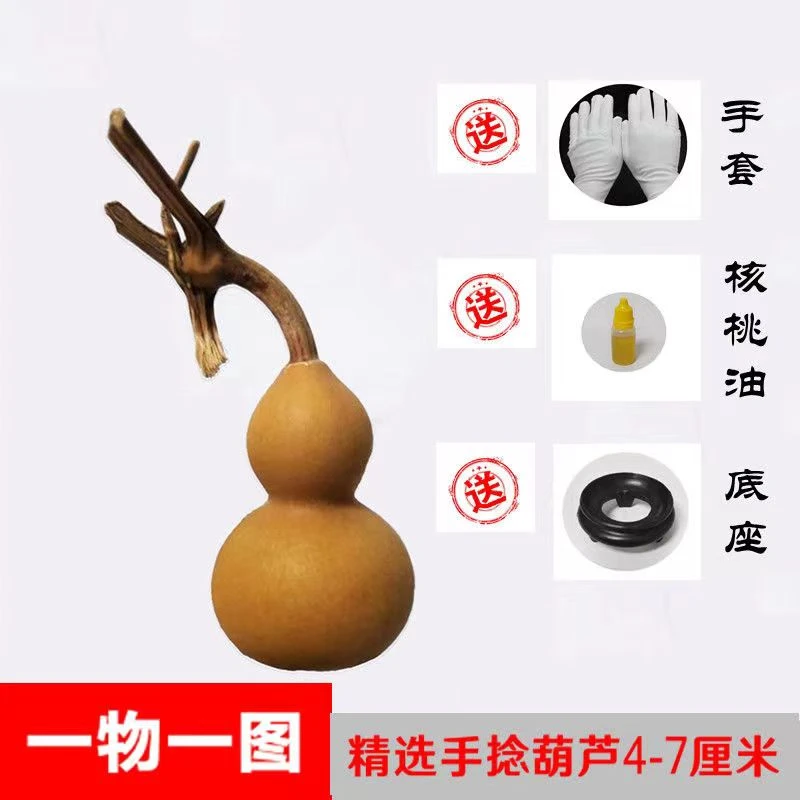 一物一图精品周正手捻小美国葫芦手把件文玩盘玩包浆挂瓷