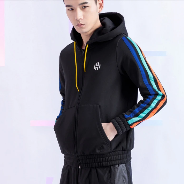 Adidas阿迪达斯男女 加绒运动春秋季篮球训练连帽针织外套 GP7619