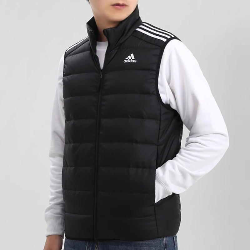 Adidas阿迪达斯 男子户外休闲保暖立领宽松运动羽绒服马甲GH4583