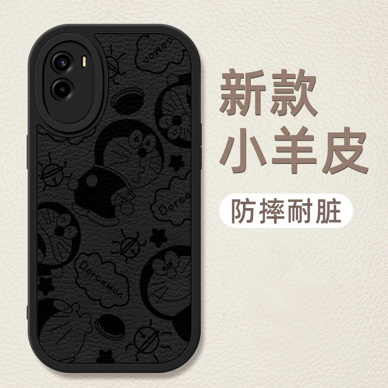 vivoy53s壳新款y55s哆啦A梦小羊皮硅胶软壳VIVO全包防摔保护套可