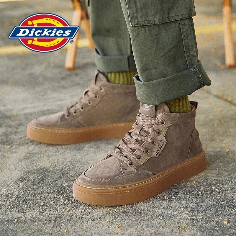 Dickies男鞋2023新款棉鞋加绒冬季高帮板鞋男士中帮马丁靴雪地靴