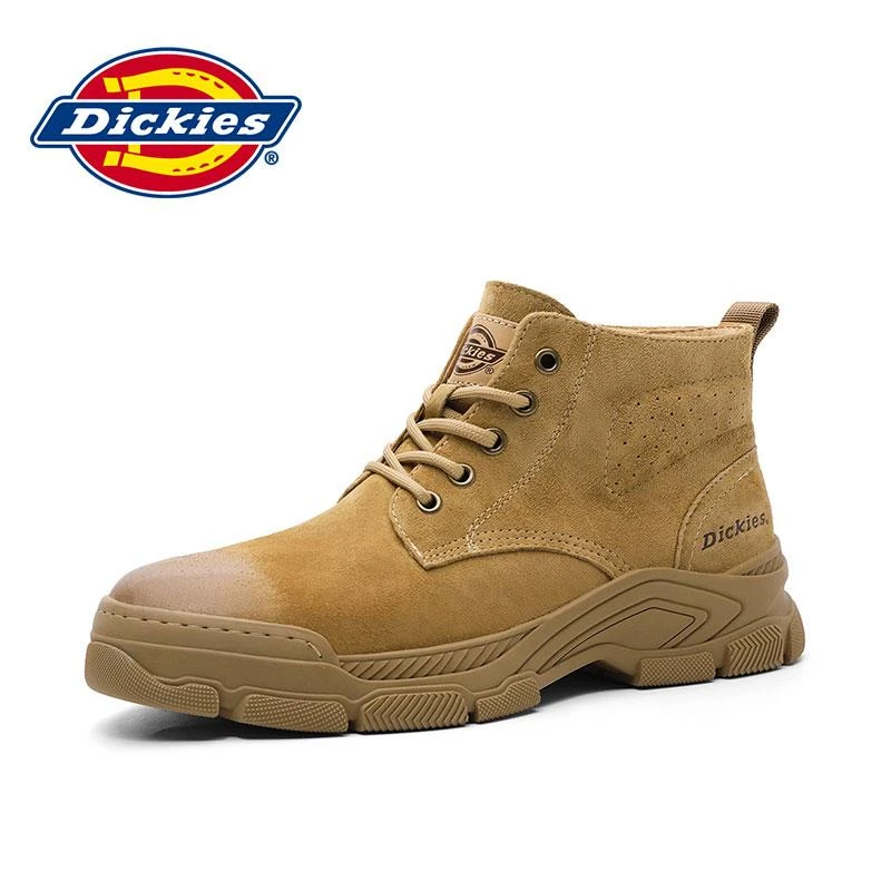 Dickies中帮马丁靴男2023新款冬季复古工装靴厚底耐磨登山靴男款