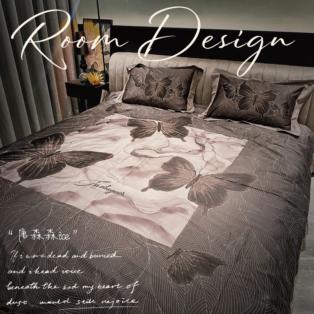 【清仓】2025新款匹马棉蝴蝶CR工艺全棉长绒棉四件套