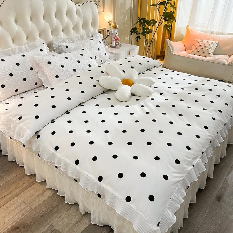 2024新款全棉亲肤绗缝床盖舒适三四件套防滑加棉四季家用
