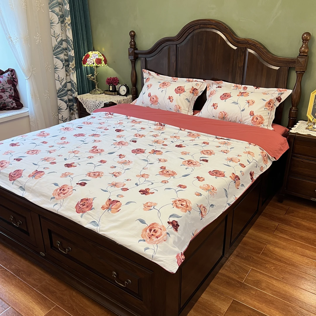 【玉兰姐姐】安娜玫瑰  陶瓷全棉磨毛  高端复古四件套床品