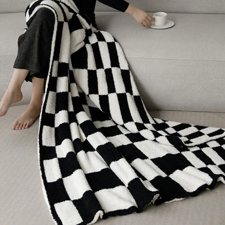 2023 Pa Pa sleep 棋盘格毯米粒生活沙发毯子客厅休闲午睡盖毯