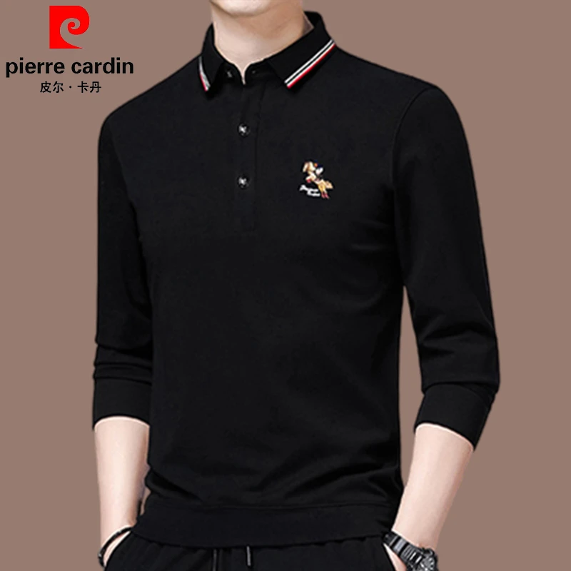 皮尔卡丹春秋季高端休闲男士长袖卫衣男翻领帅气男装秋装男款百搭