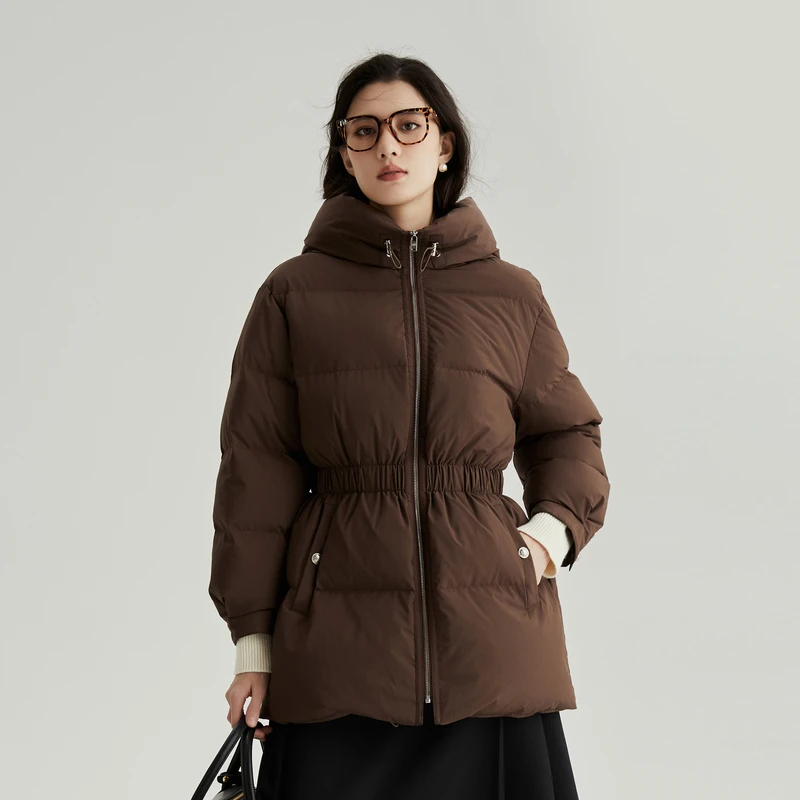 OBEG欧碧倩连冬季帽收腰羽绒服50464550