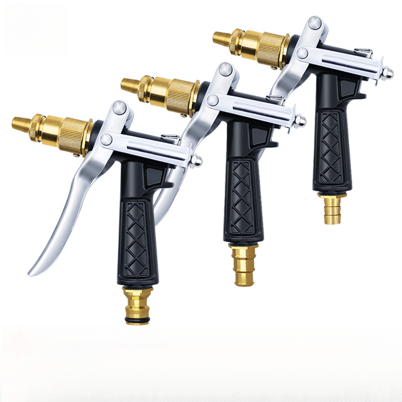 高压清洗机喷枪洗车水枪调节花洒头纯铜枪头防缠绕接头高压水枪