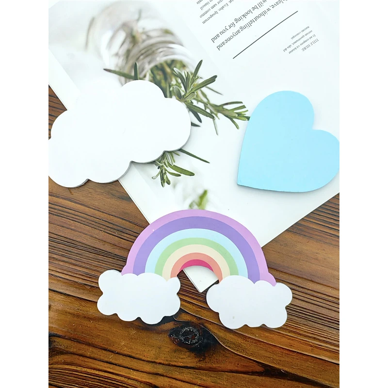 北欧风彩虹爱心墙贴贴纸儿童房幼儿园创意墙面装饰小贴画遮丑补洞