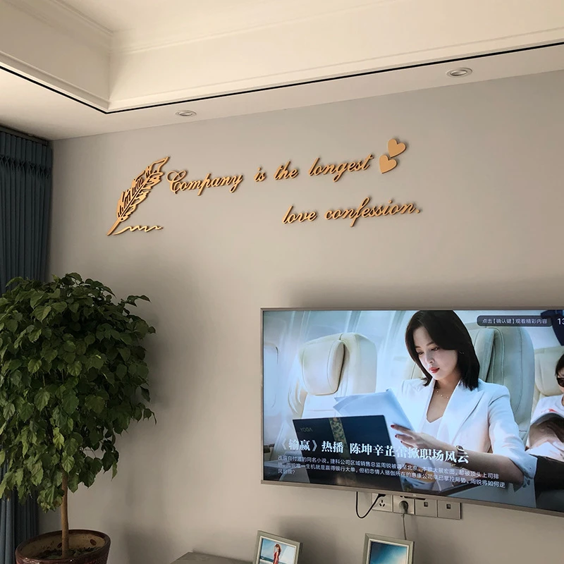 电视背景墙装饰挂件英文字母立体墙贴北欧客厅卧室床头装饰品定制