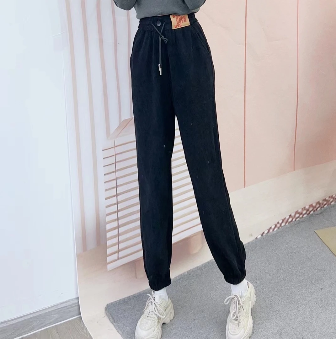 K352阔腿裤针织时尚休闲卫裤百搭运动裤长裤宽松K352