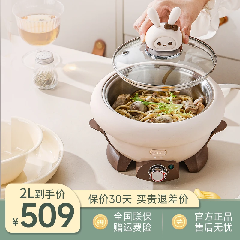 ERNTE火锅专用锅多功能电煮锅电火锅宿舍小电锅辅食锅电煮锅炒锅
