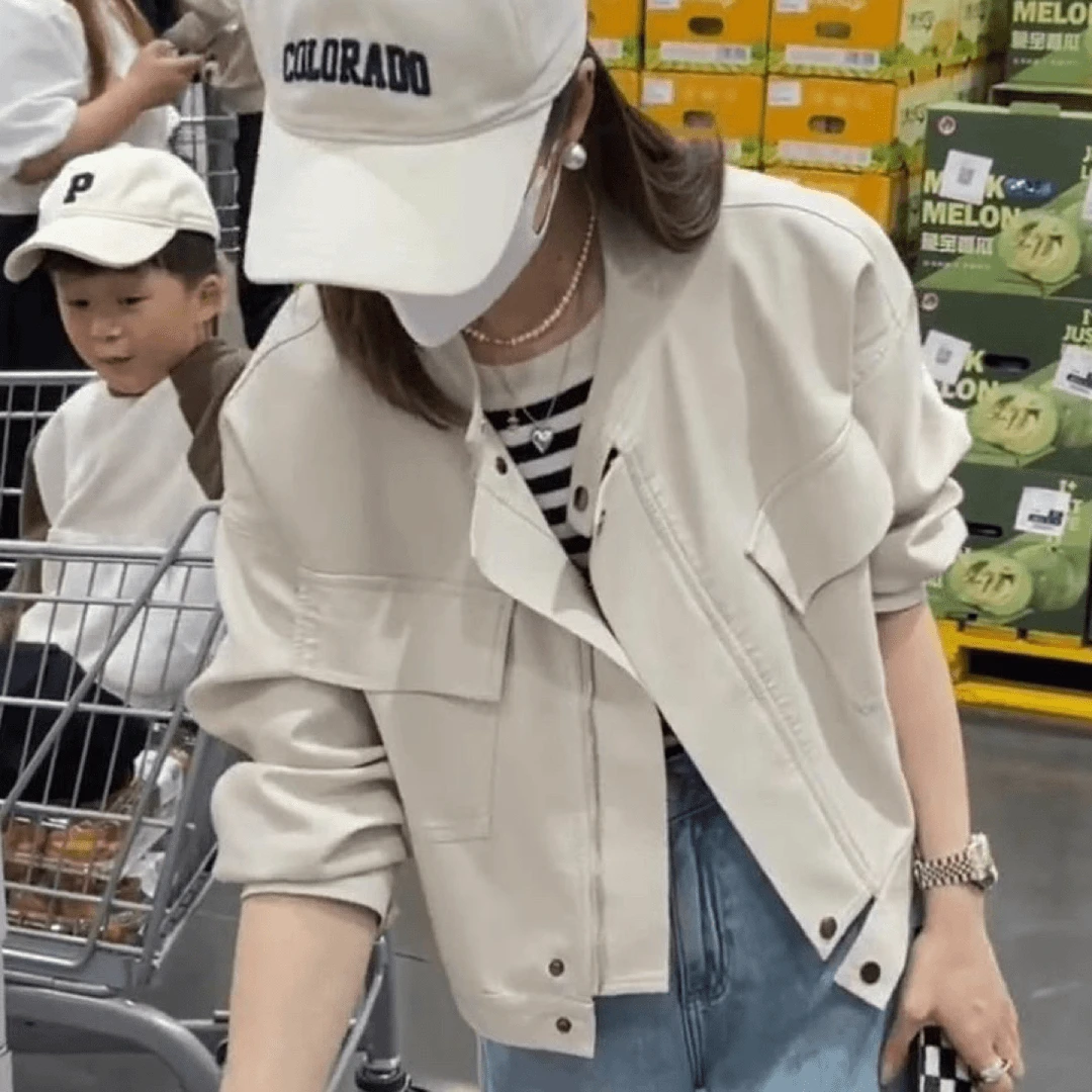 （强烈专属）新款休闲小皮衣春秋加绒外套女宽松显瘦机车服时尚