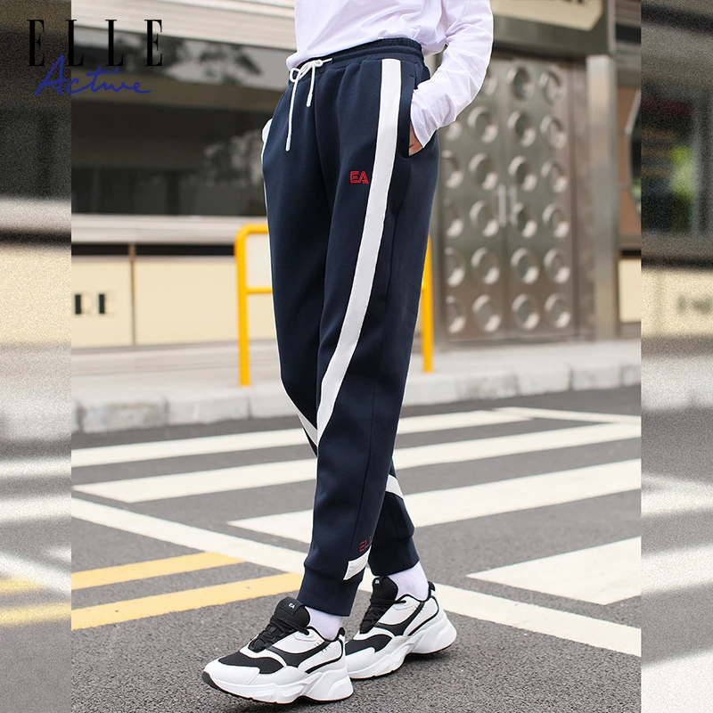 ELLE Active新款女款运动休闲设计款线条易搭长裤 GK9D39461452