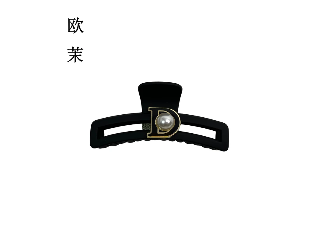 高端发饰D字母珠珠轻奢发饰简约百搭韩式经典时尚精致气质821