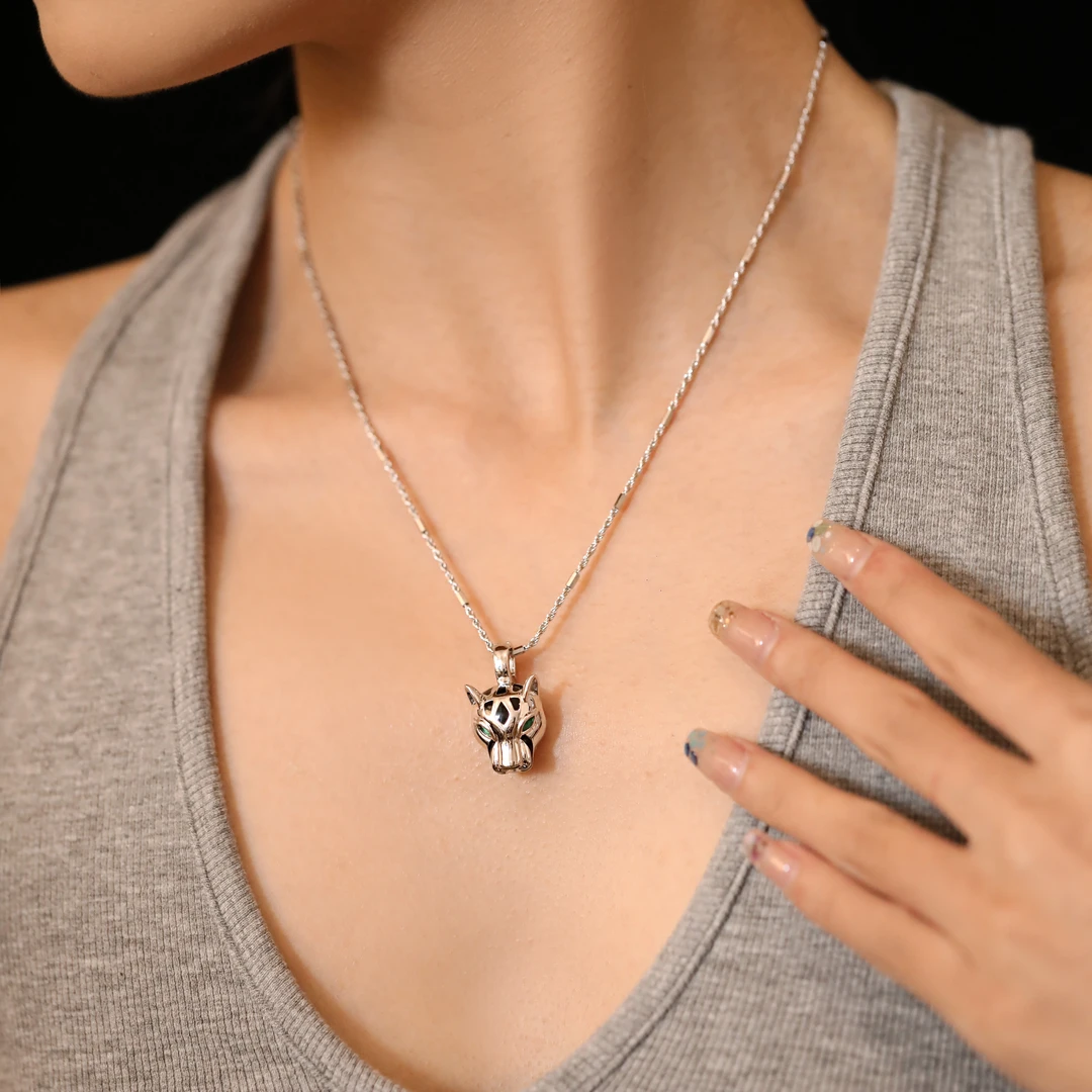 链子925银 N16203 长条豆豆扭转麻花抽拉项链裸链