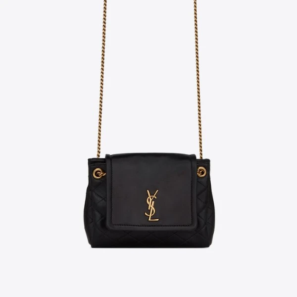 全新未使用 YSL/圣罗兰 Nolita迷你 羊皮链条包 人气爆款黑色白色