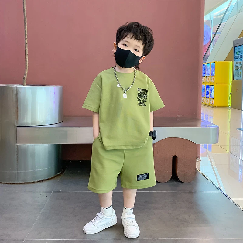 男童夏装短袖套装休闲新款男孩时髦中大儿童洋气酷帅气夏季潮衣服