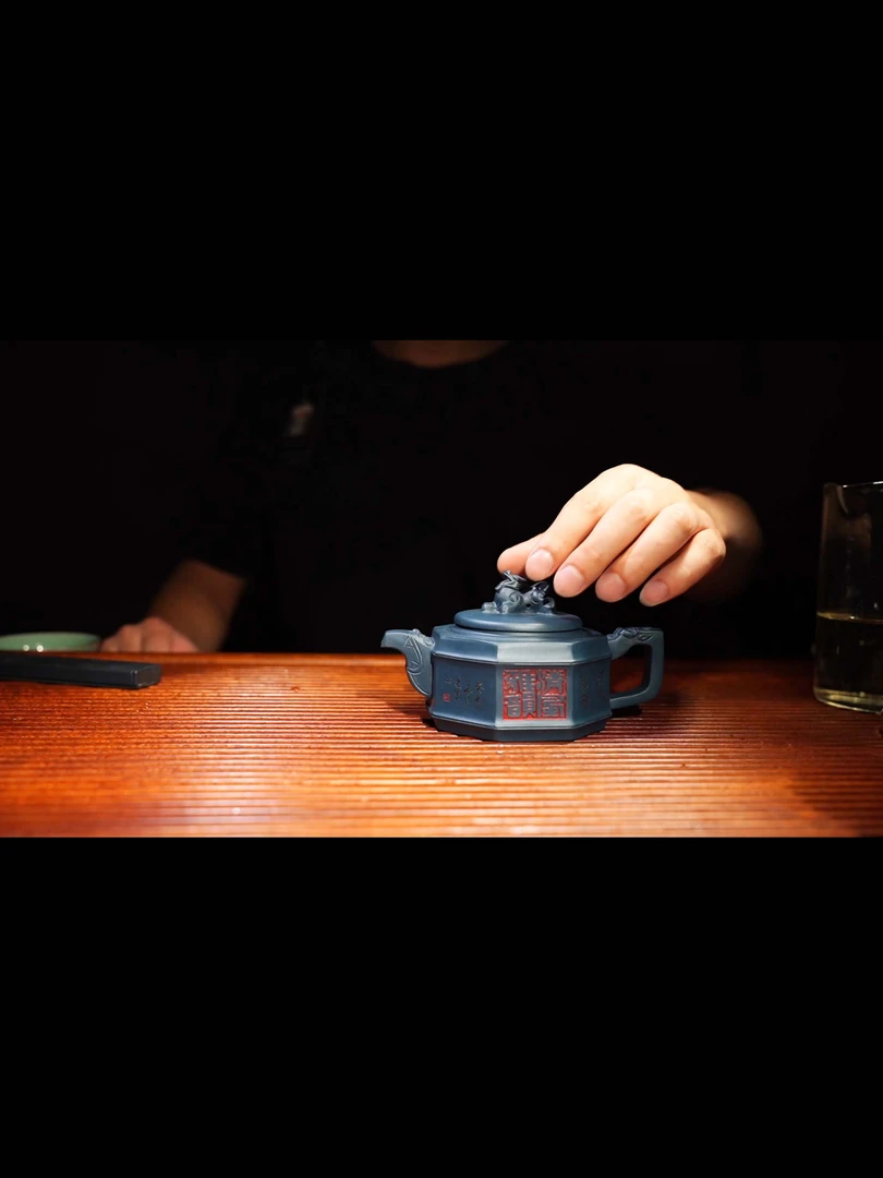 清风雅韵天青泥[聪]纯手工紫砂壶