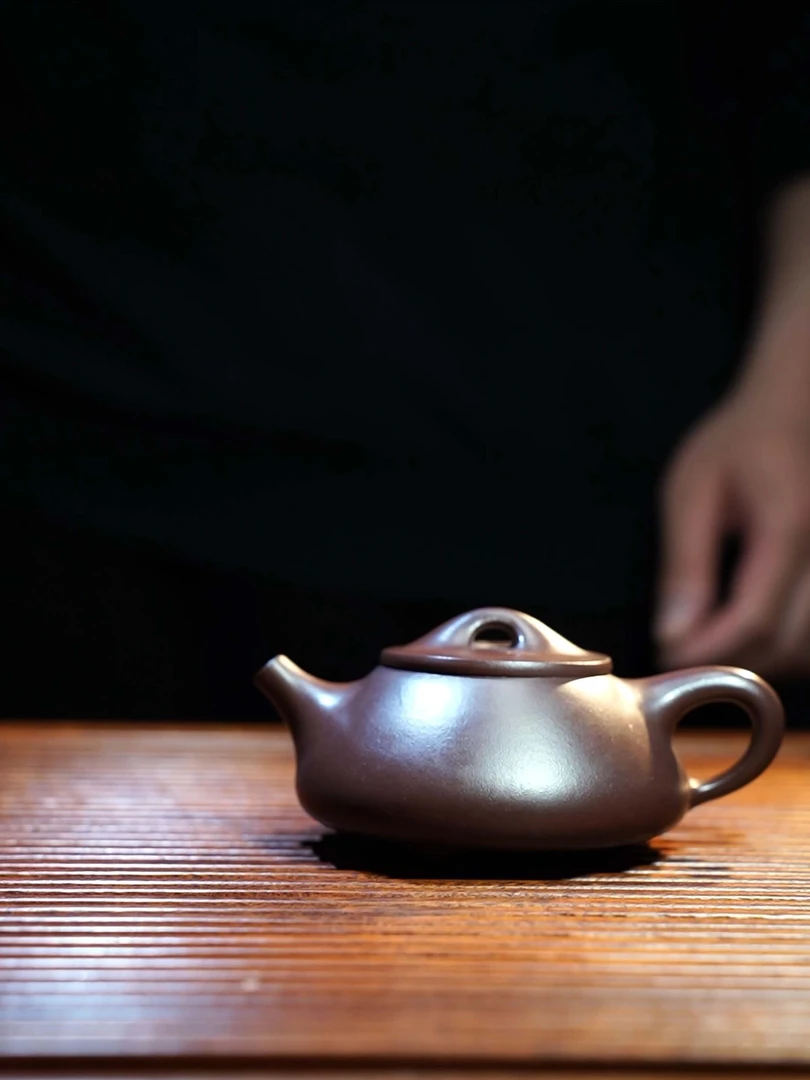 景舟石瓢石红【聪】纯手工紫砂壶