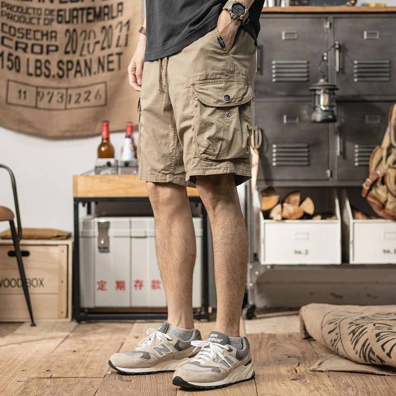 2025新款工装短裤夏美式复古外穿中裤潮牌休闲运动宽松直筒五分裤