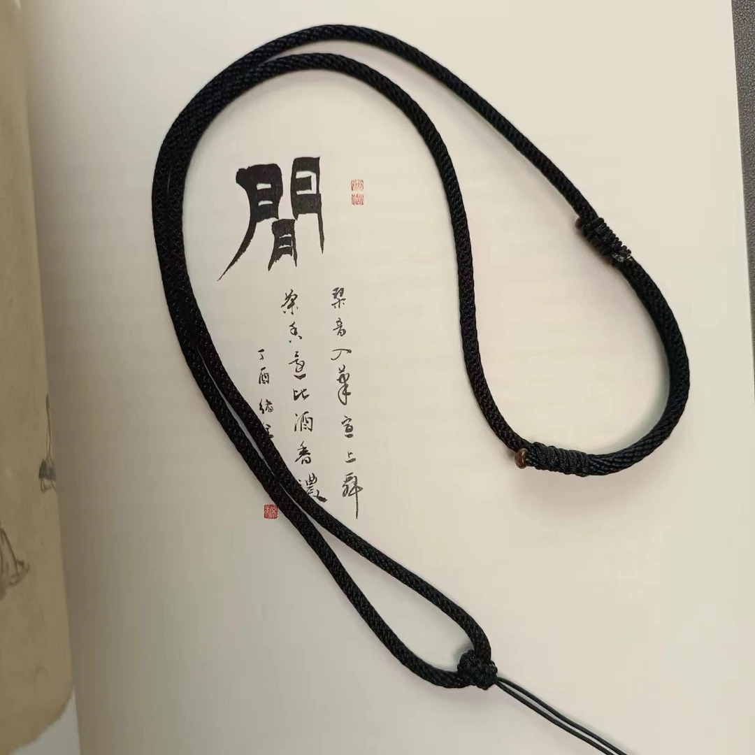 非金属布艺吊坠 手工编织男女款玉坠吊坠绳简约挂脖-EX-122