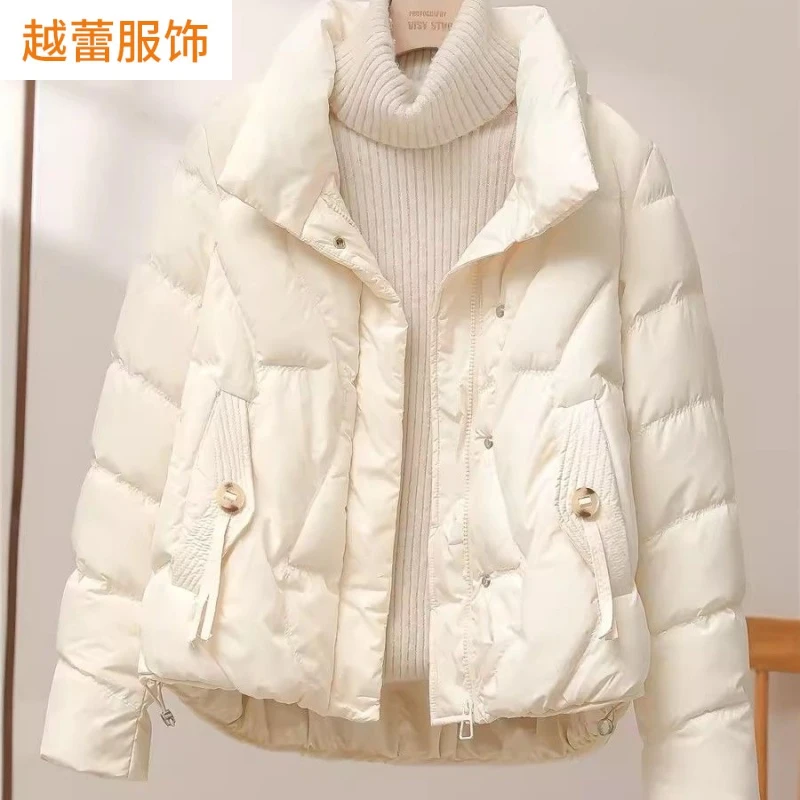 2023年冬季新款棉服女短款立领修身气质小个子显瘦轻便外套潮