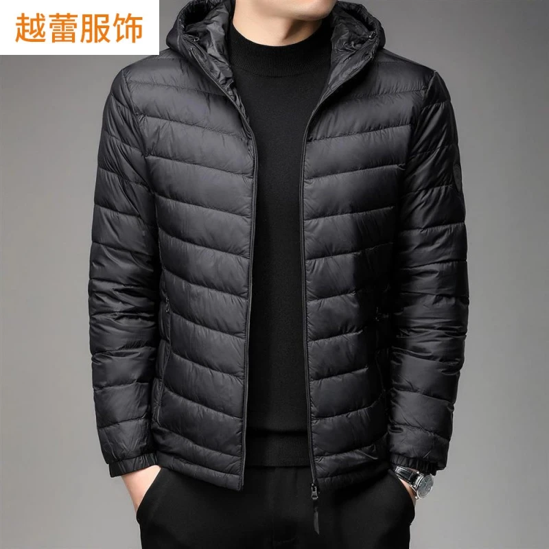 品牌处理秋冬轻薄羽绒棉服男短款立领连帽中老年轻便薄款断码外套