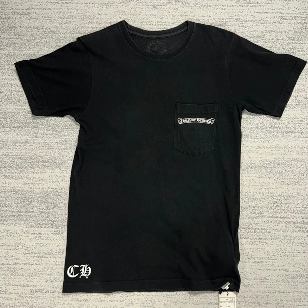 【chrome hearts】克罗心 黑色十字军花短袖 S 橙色很新