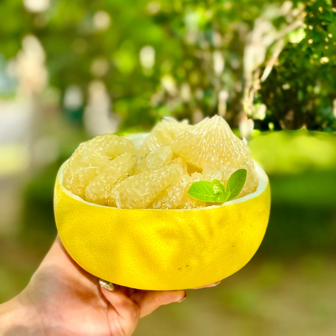 西双版纳甜脆柚味道浓郁纯甜无酸且肉脆辞水常温放软再吃