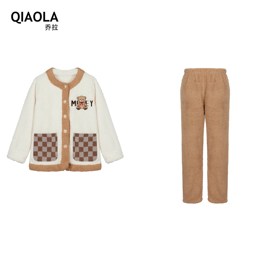 诺盾睡衣可外出加厚加绒轻奢睡衣女冬卡通爆款2023新款套装家居服