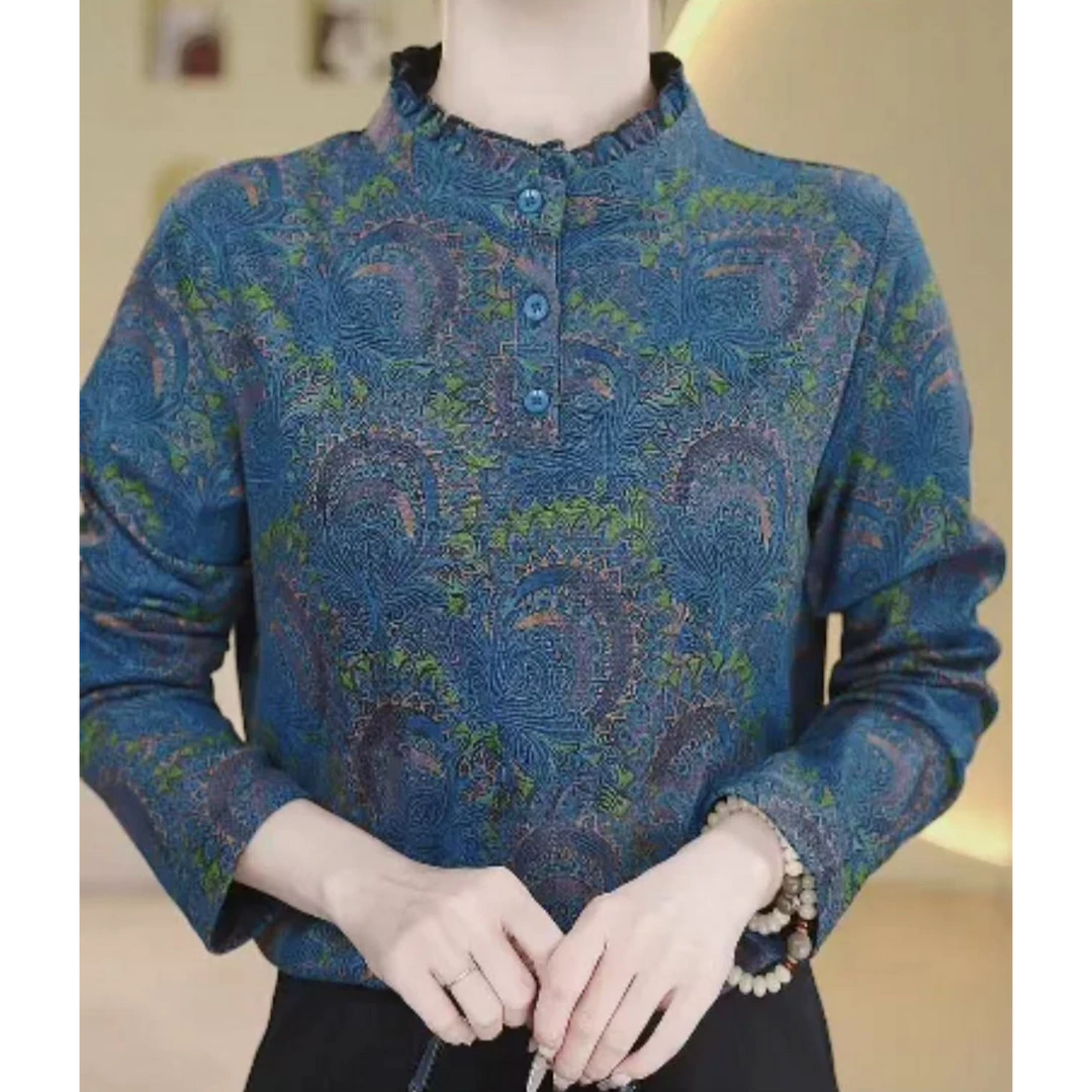 高级感洋气立领打底衫女长袖2024秋冬季新款气质显瘦小衫时髦上衣