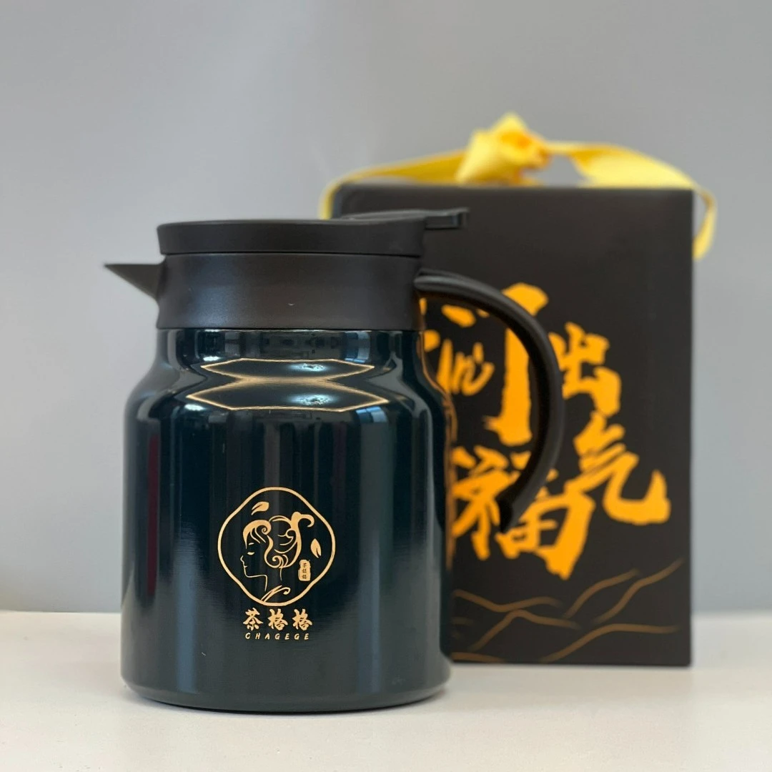 （价值199元1000ml焖茶壶）316保温焖茶壶老白茶壶泡茶家用黑色真空