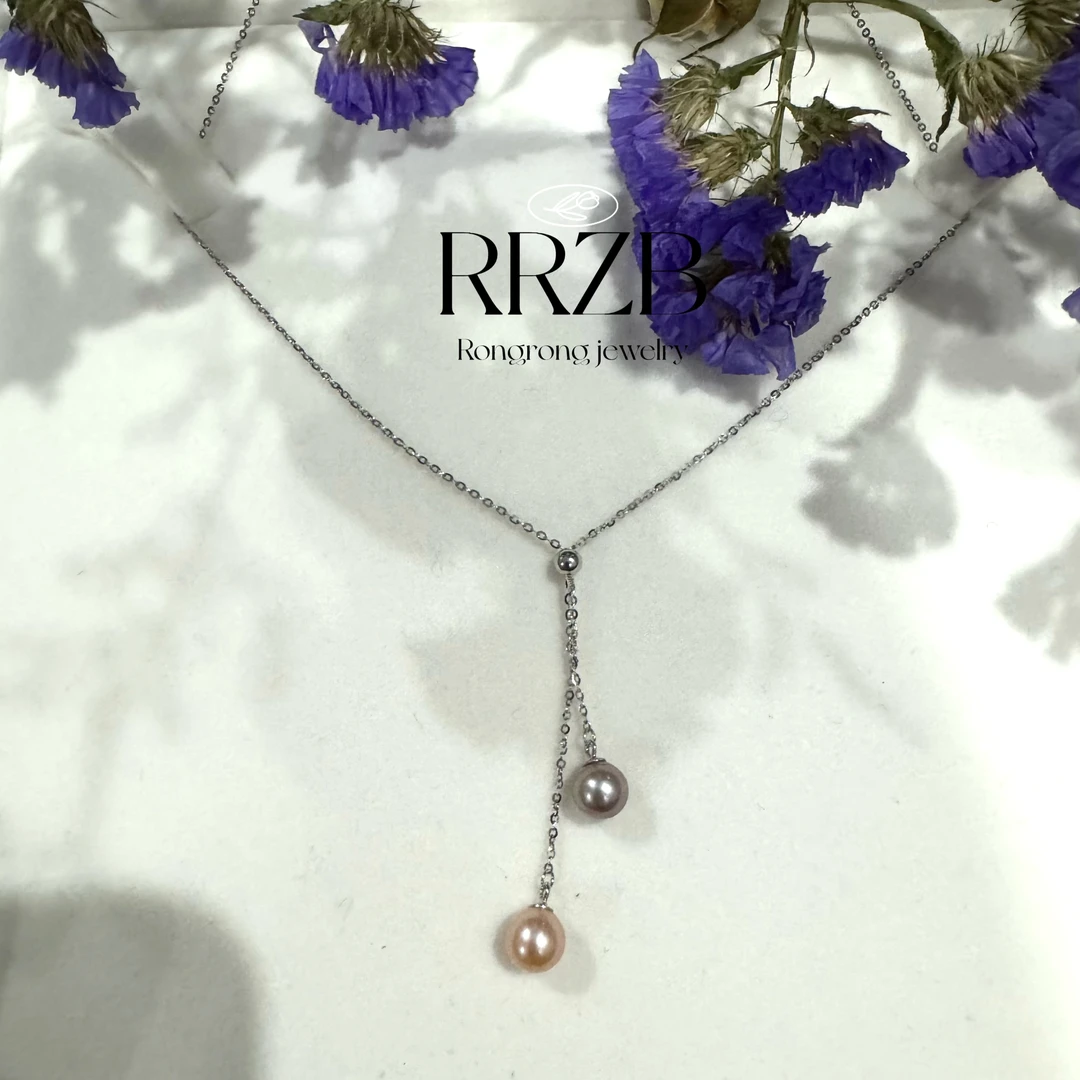 【双子星】新粉福利-蓉蓉珠宝-天然珍珠双珠抽拉链7-8