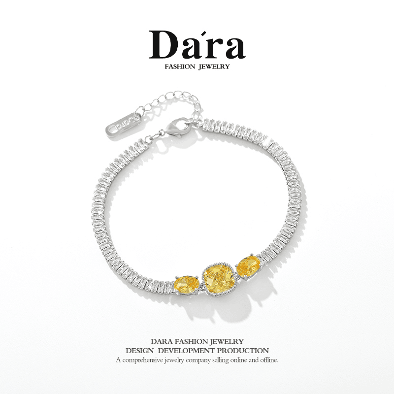 DARA/戴拉 合金合成锆石手链 ins简约风气质款小众手链手饰S1332