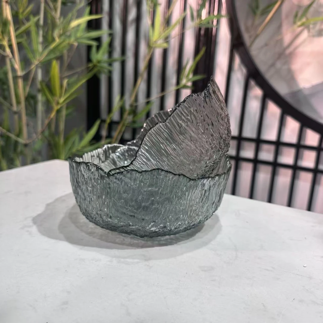 双支不规则锤纹中号沙拉碗