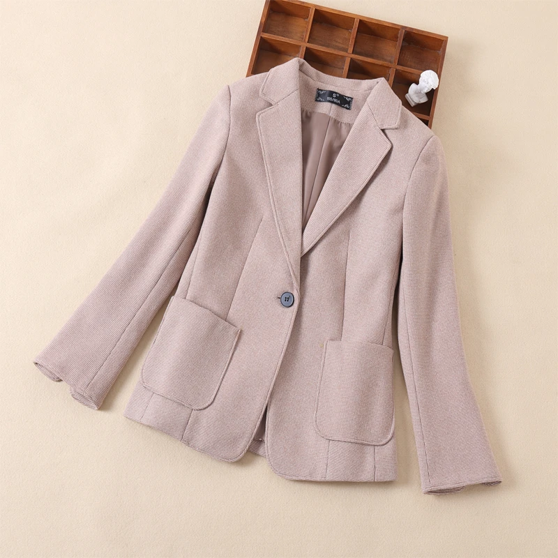 复古毛呢西装外套女秋冬2024新款韩版时尚英伦风休闲长袖西服上衣