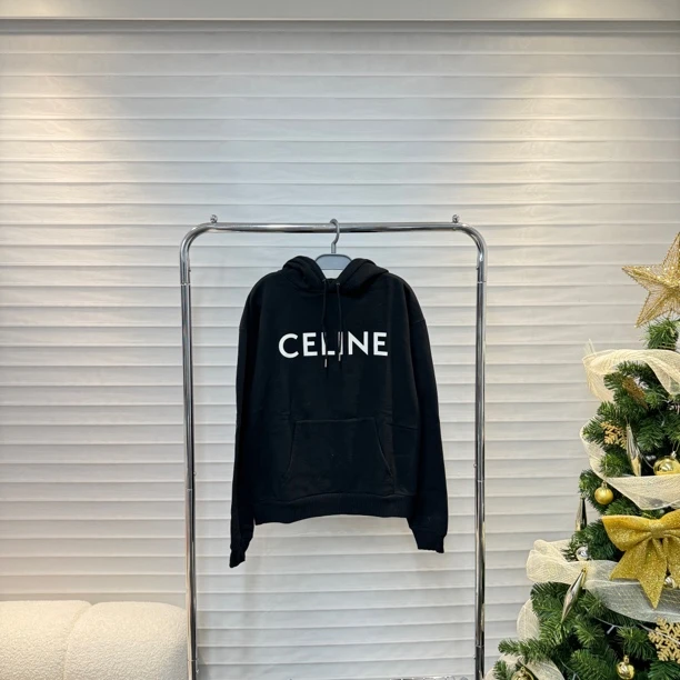 99新/Celine/赛琳/黑色logo帽衫/公价9k/xs码/1318
