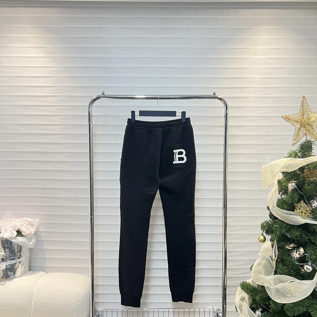 99新/BALMAIN/巴尔曼/印花刺绣束脚休闲裤/XS码/公价7k/1281