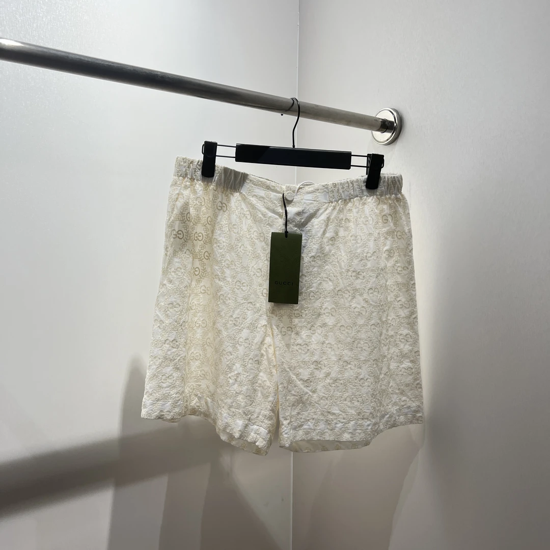 Gucci/古驰 el03 准新带吊 双g满印短裤 44码 公价1w