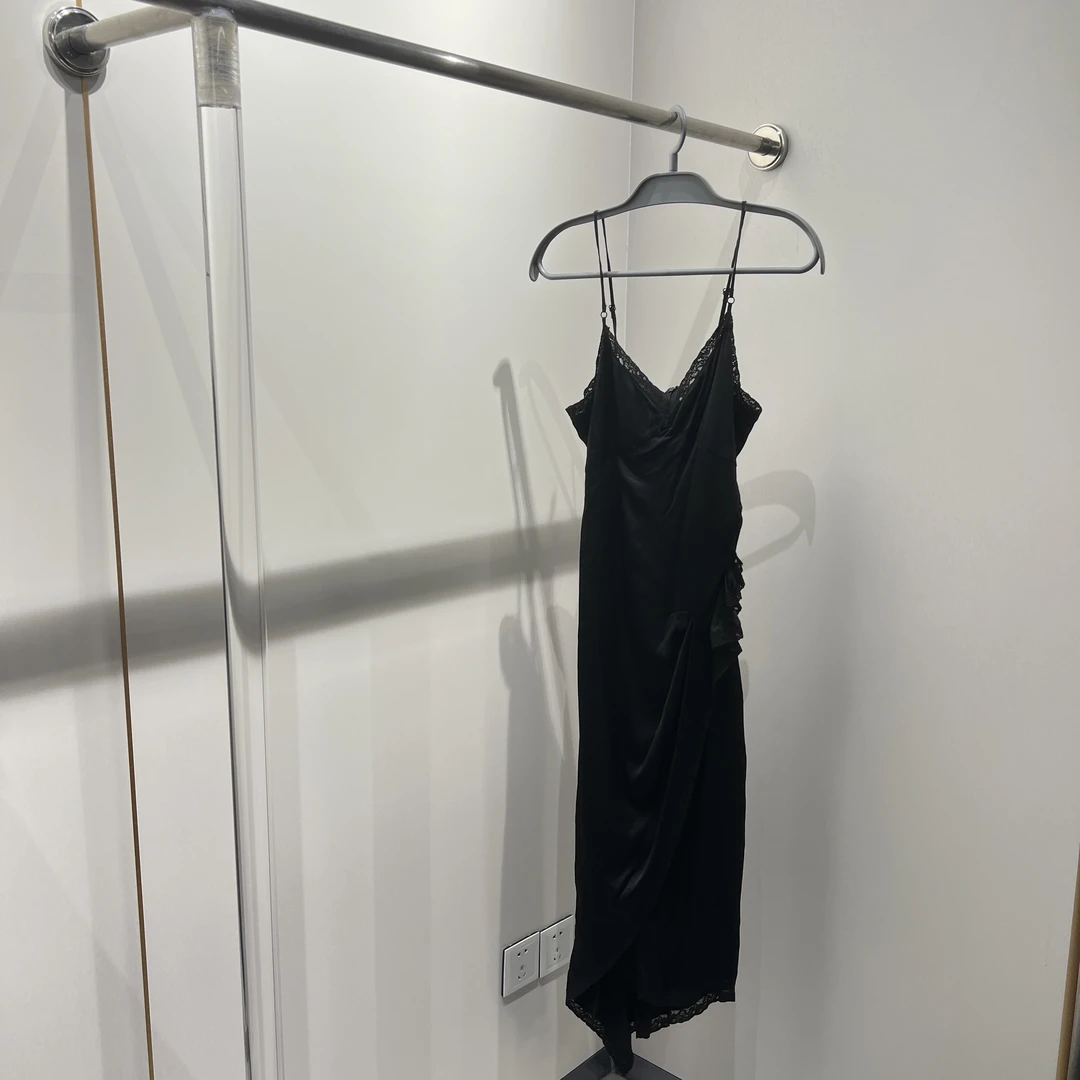 Alexanderwang 亚历山大 1h046 99新 蝴蝶蕾丝吊带睡裙 4码公价8K