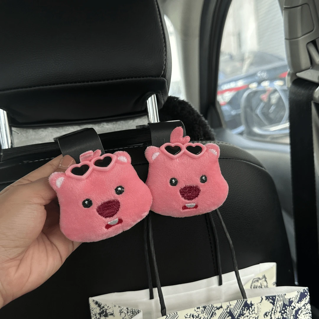 车载挂钩可爱汽车座椅多功能收纳座椅后排置物架小海狸车内装饰