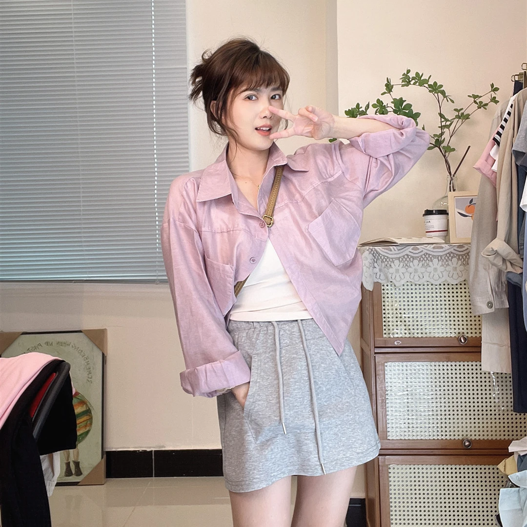 小个子侧抽绳防晒衣外套夏款百搭t恤韩版显瘦气质设计感休闲时尚