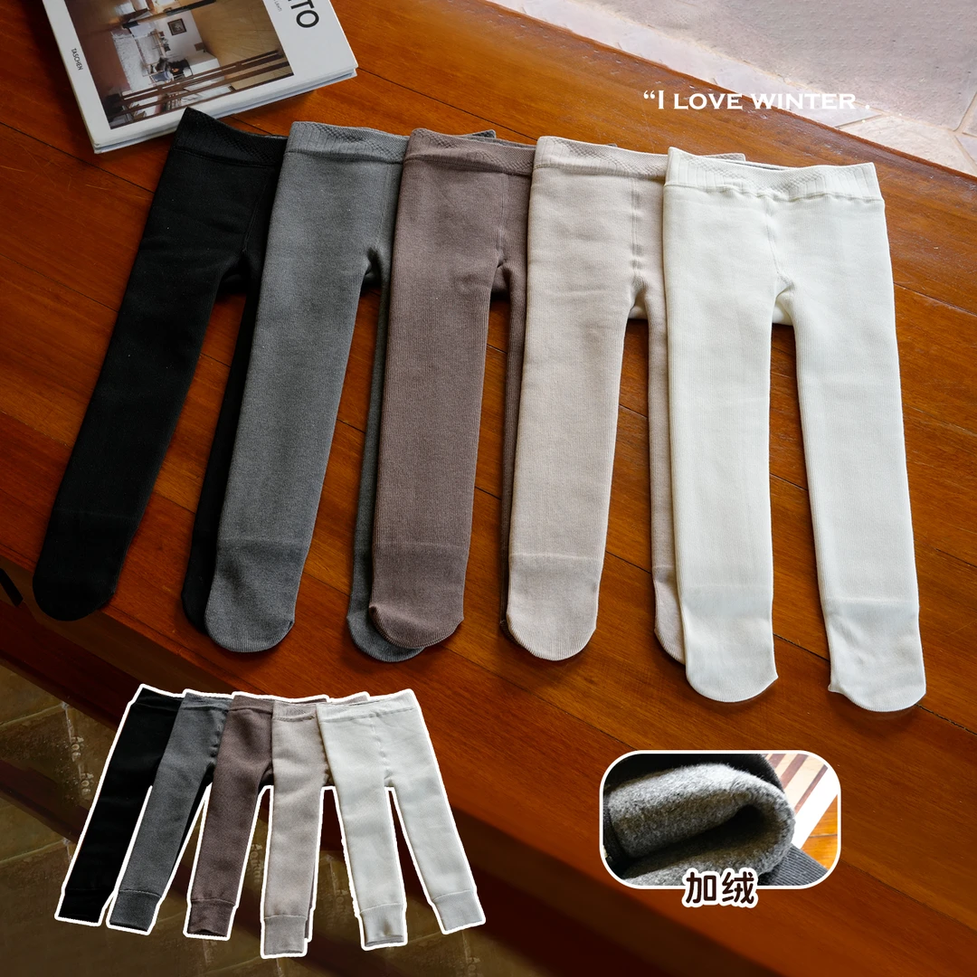 允儿妈女童2024秋冬新款加绒连裤袜宝宝儿童冬季洋气打底裤裤袜潮